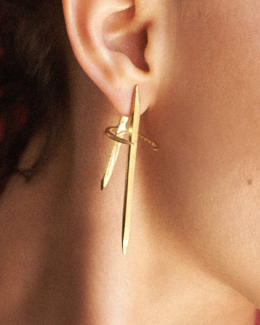 Delta Earrings Gold